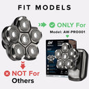 AxiomWarrior 6D Blade Refills, 𝐎𝐍𝐋𝐘 𝐟𝐨𝐫 𝐌𝐨𝐝𝐞𝐥: 𝐀𝐖-𝐏𝐑𝐎𝟎𝟎𝟏, AxiomWarrior Electric Head Shaver