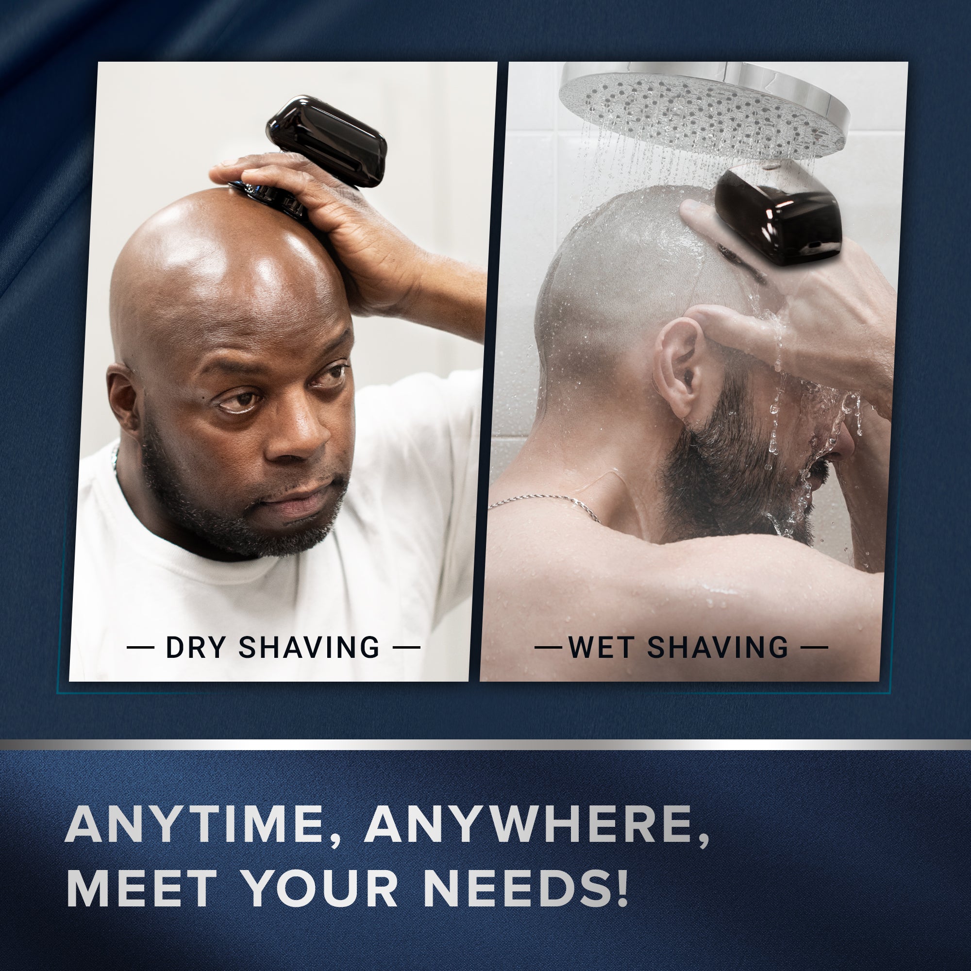 AxiomWarrior Head Shavers for Bald Men: Waterproof Electric Razor Grooming Kit, Dry Wet Shaving for Men